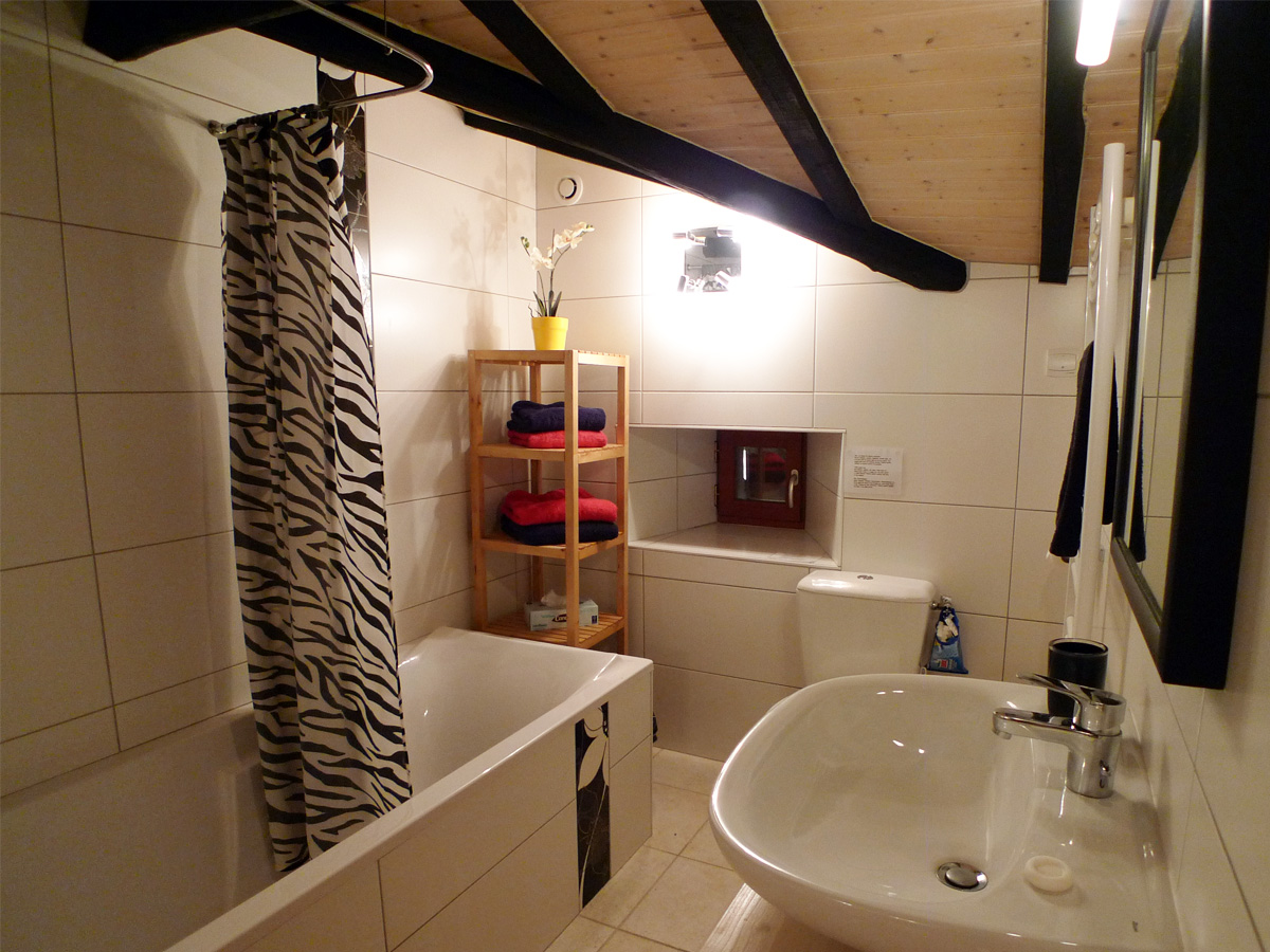 Full Bathroom at Courtyard House in Sigournais